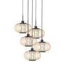 anne light & home pendant luminaire SILVA 5 flames E27 IP20, black dimmable