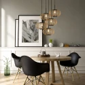 anne light & home pendant luminaire SILVA 5 flames E27 IP20, black dimmable