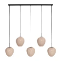 Mexlite pendant luminaire BREEZA BEACH 5 flames E27 IP20, black dimmable