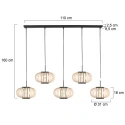 anne light & home pendant luminaire SILVA 5 flames E27 IP20, black dimmable