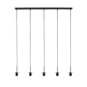 anne light & home pendant luminaire ROPEX 5 flames E27 IP20, black dimmable