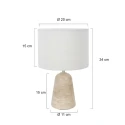 anne light & home table lamp TRAVINO E27 IP20, dimmable