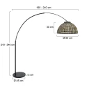 Steinhauer floor lamp SPARKLED LIGHT E27 IP20, dimmable