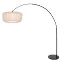 Steinhauer arc luminaire VELA LINO 1 flame E27 IP20, black dimmable