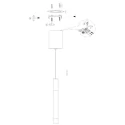 Steinhauer pendant luminaire ALISIO 1 flame IP20, brass dimmable
