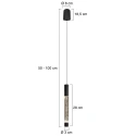 Steinhauer pendant luminaire ALISIO 1 flame IP20, black dimmable