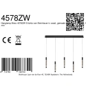 Steinhauer pendant luminaire ALISIO 5 flames IP20, black dimmable