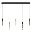 Steinhauer pendant luminaire ALISIO 5 flames IP20, black dimmable