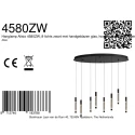 Steinhauer pendant luminaire ALISIO 8 flames IP20, black dimmable