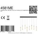 Steinhauer pendant luminaire ALISIO 8 flames IP20, brass dimmable