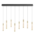 Steinhauer pendant luminaire ALISIO 8 flames IP20, brass dimmable