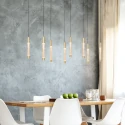 Steinhauer pendant luminaire ALISIO 8 flames IP20, brass dimmable