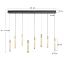 Steinhauer pendant luminaire ALISIO 8 flames IP20, brass dimmable