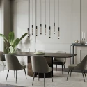 Steinhauer pendant luminaire ALISIO 8 flames IP20, black dimmable