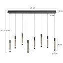 Steinhauer pendant luminaire ALISIO 8 flames IP20, black dimmable