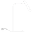 Steinhauer table lamp ALISIO 1 flame IP20, black dimmable