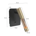 Steinhauer wall luminaire ALISIO 1 flame IP20, brass dimmable