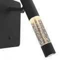 wall luminaire ALISIO 1 flame IP20, black dimmable