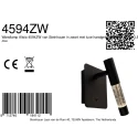 Steinhauer wall luminaire ALISIO 1 flame IP20, black dimmable