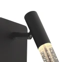 Steinhauer wall luminaire ALISIO 1 flame IP20, black dimmable