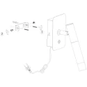 Steinhauer wall luminaire ALISIO 1 flame IP20, black dimmable