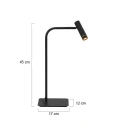 Mexlite table lamp LUMO 1 flame IP20, black dimmable