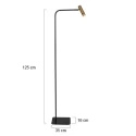 floor lamp LUMO 1 flame IP20, bronze dimmable