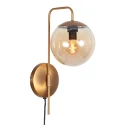 Steinhauer wall luminaire BOLLIQUE 1 flame E14 IP20, bronze dimmable