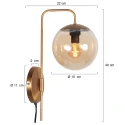 Steinhauer wall luminaire BOLLIQUE 1 flame E14 IP20, bronze dimmable