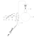 Steinhauer wall luminaire BOLLIQUE 1 flame E14 IP20, bronze dimmable