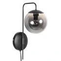 wall luminaire BOLLIQUE 1 flame E14 IP20, black dimmable