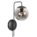 Steinhauer wall luminaire BOLLIQUE 1 flame E14 IP20, black dimmable