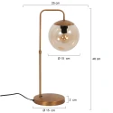 Steinhauer table lamp BOLLIQUE 1 flame E14 IP20, bronze dimmable