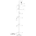 Steinhauer floor lamp BOLLIQUE 3 flames E14 IP20, black dimmable