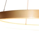 Steinhauer pendant luminaire RINGLEDE 1 flame IP20, gold dimmable