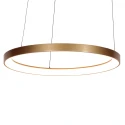 Steinhauer pendant luminaire RINGLEDE 1 flame IP20, gold dimmable