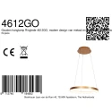 Steinhauer pendant luminaire RINGLEDE 1 flame IP20, gold dimmable
