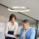 Steinhauer pendant luminaire RINGLEDE 1 flame IP20, steel dimmable
