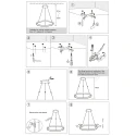 Steinhauer pendant luminaire RINGLEDE 1 flame IP20, steel dimmable
