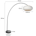 Mexlite floor lamp SOLVA E27 IP20, dimmable