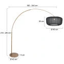 Steinhauer floor lamp SPARKLED LIGHT E27 IP20, dimmable