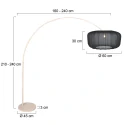 Steinhauer floor lamp SPARKLED LIGHT E27 IP20, dimmable