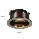 recessed spotlight PELITE SPOT 1 flame IP44, bronze dimmable