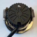 Steinhauer recessed spotlight PELITE SPOT 1 flame IP44, steel dimmable