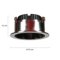 Steinhauer recessed spotlight PELITE SPOT 1 flame IP44, steel dimmable