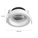 Steinhauer recessed spotlight PELITE SPOT 1 flame IP44, white dimmable