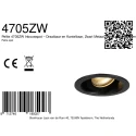 Steinhauer recessed spotlight PELITE SPOT 1 flame IP44, black dimmable
