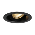 Steinhauer recessed spotlight PELITE SPOT 1 flame IP44, black dimmable