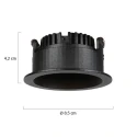 Steinhauer recessed spotlight PELITE SPOT 1 flame IP44, black dimmable