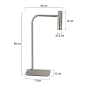 Steinhauer table lamp VOLARI 1 flame IP20, steel dimmable